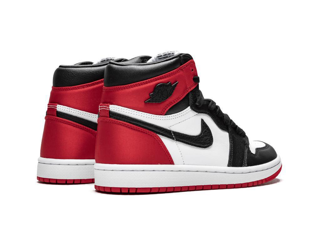 Air JORDAN I Satin Black Toe W Air JORDAN I Satin Black Toe W