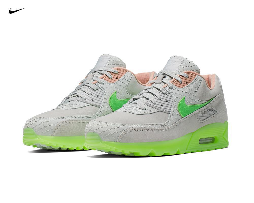 NIKE Air Max 90 Grey Electric Green