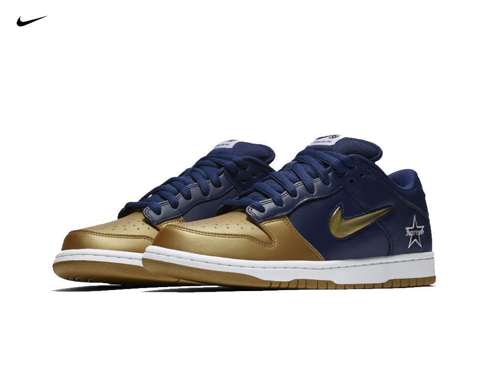 NIKE SB Dunk Low x Supreme Jewel Swoosh Gold NIKE SB Dunk Low x Supreme Jewel Swoosh Gold