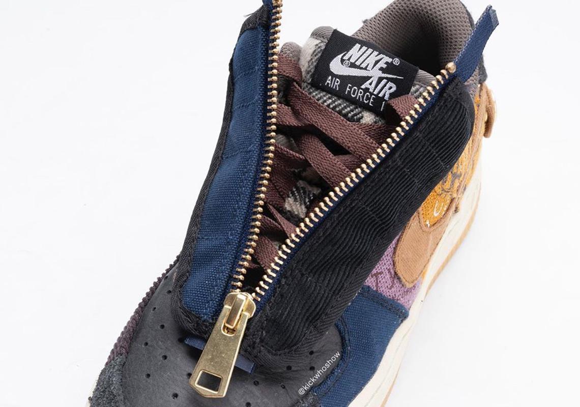 Regard détaillé sur la Travis Scott x Nike Air Force 1 Low "Cactus Jack" Regard détaillé sur la Travis Scott x Nike Air Force 1 Low "Cactus Jack"