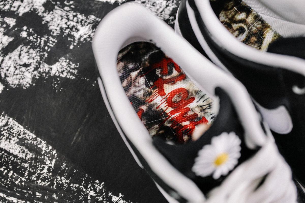 Regardons de plus près la G-Dragon PEACEMINUSONE x Nike Air Force 1 "Para-Noise".
