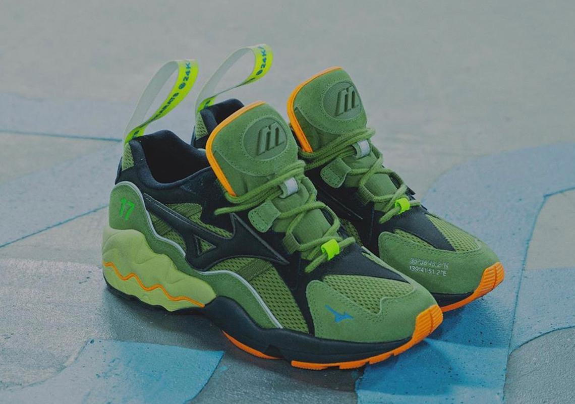 mita sneakers x 24Karats pour une Mizuno Wave Rider 1