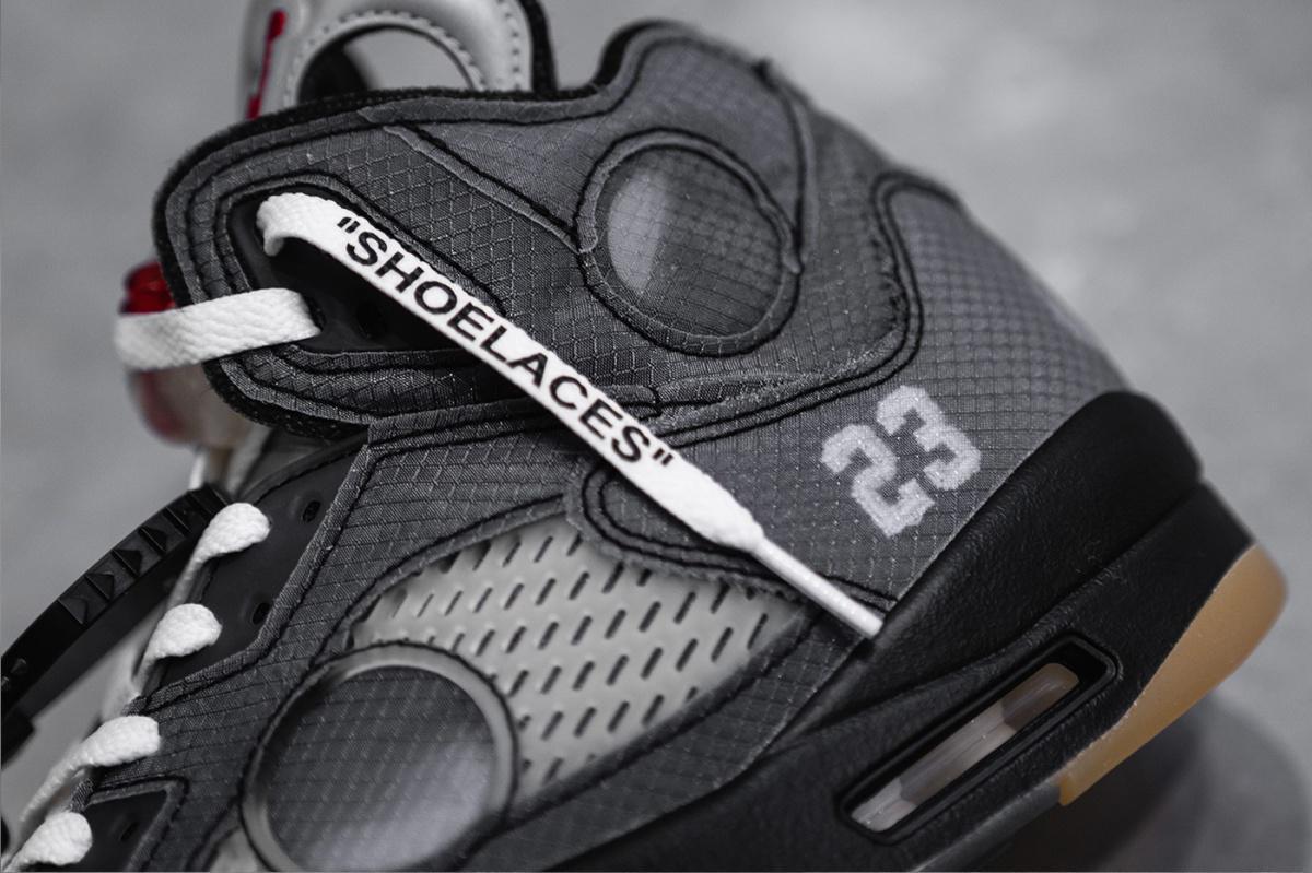 Regardez de plus près la Off-White™ x Air Jordan 5 Regardez de plus près la Off-White™ x Air Jordan 5