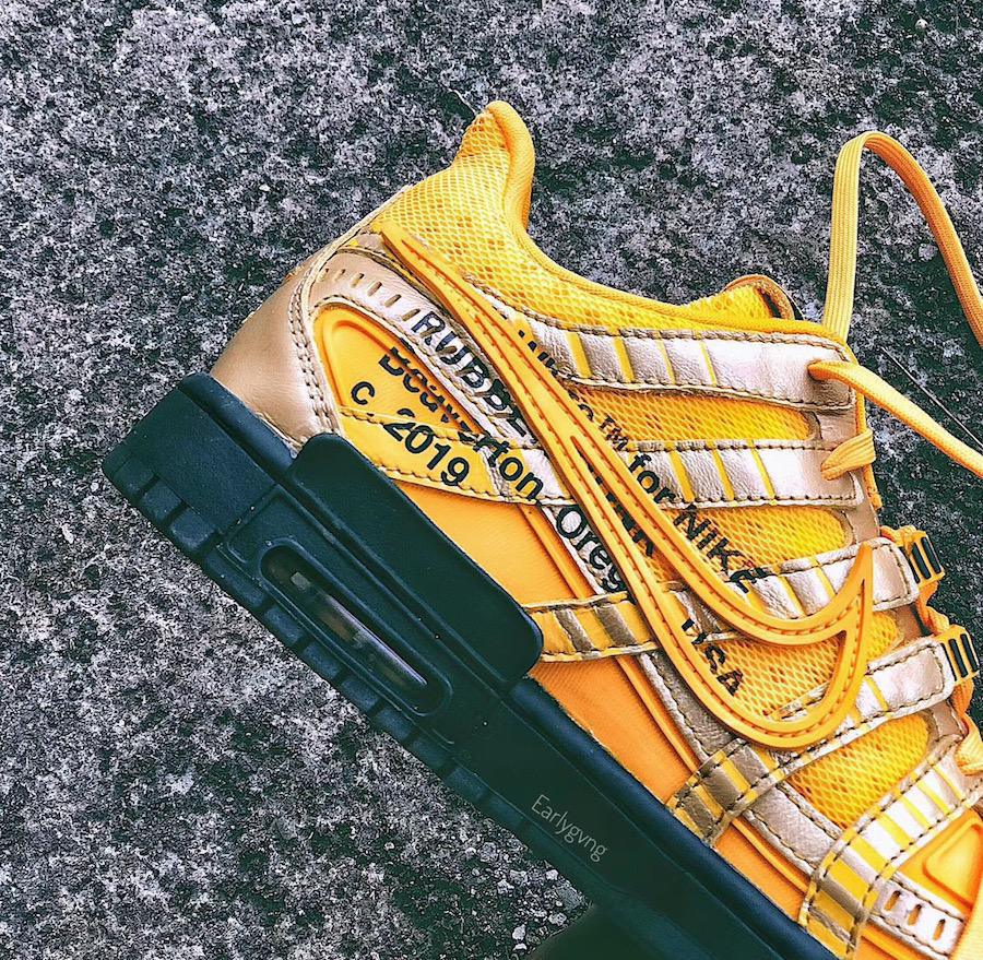 Off-White X Nike air rubber dunk “university gold”