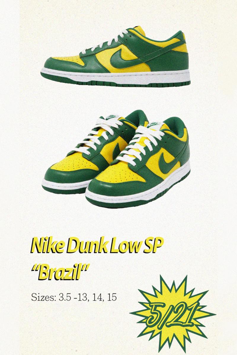Nike annonce la sortie de Dunk Low SP Brazil, University Red et Champ Colors