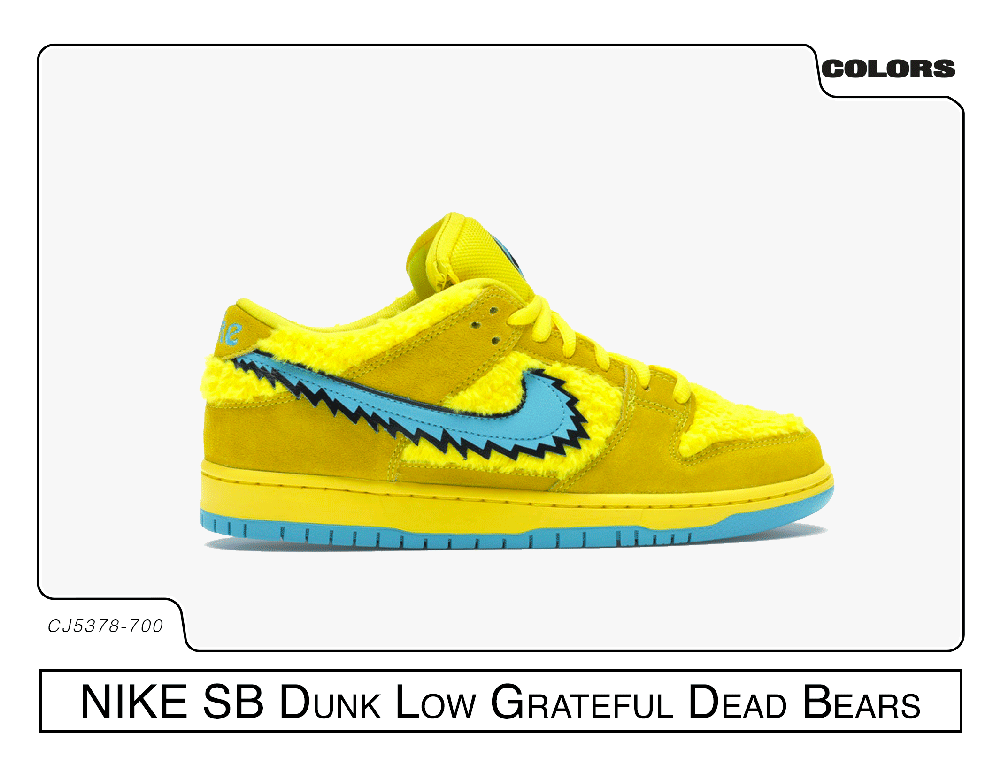 NIKE SB Dunk Low x Grateful Dead Yellow NIKE SB Dunk Low x Grateful Dead Yellow