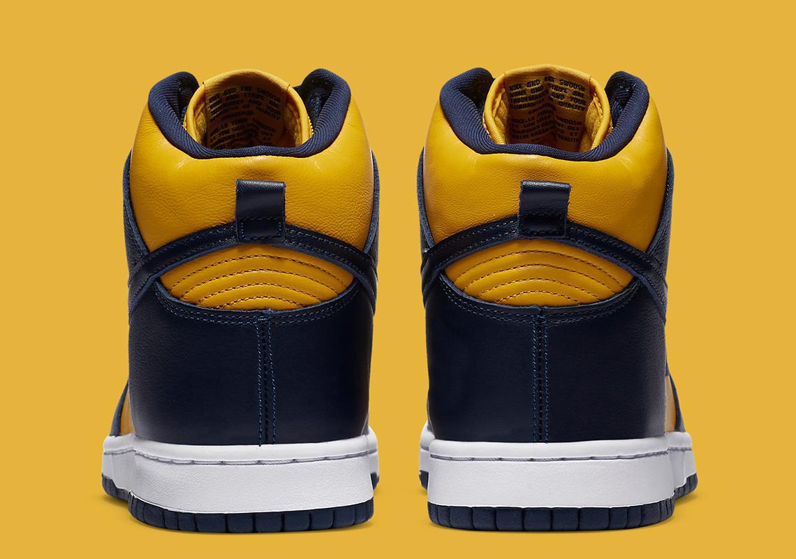 Images officielles de la Nike Dunk High SP Michigan