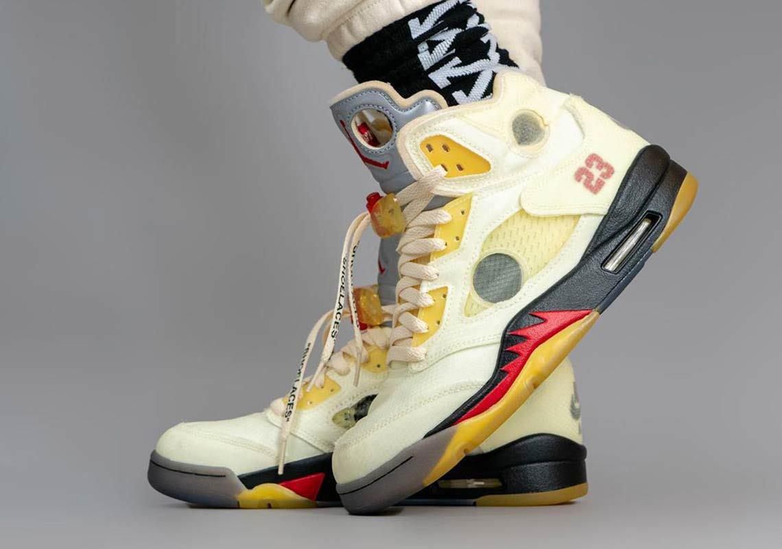 Off-White x Air Jordan 5 “Fire Red”