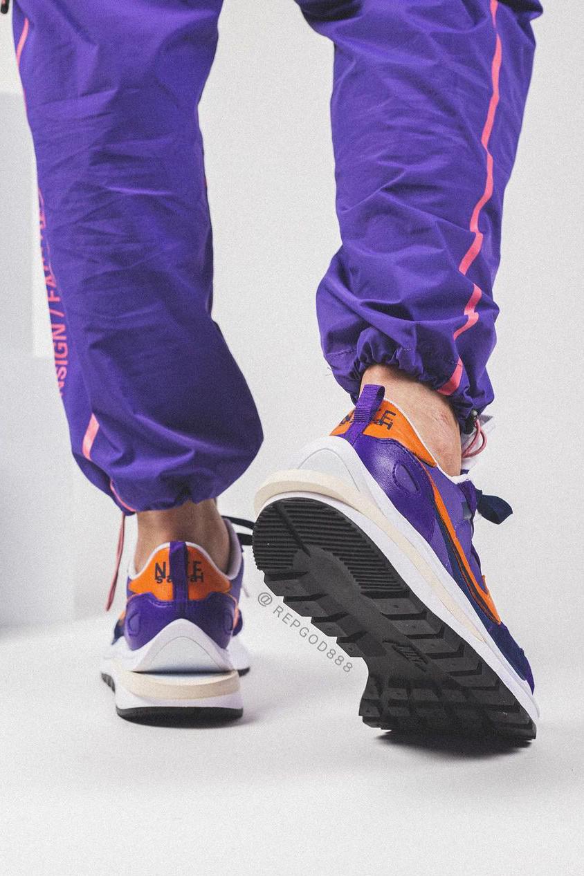Sacai x Nike Vaporwaffle Purple Orange