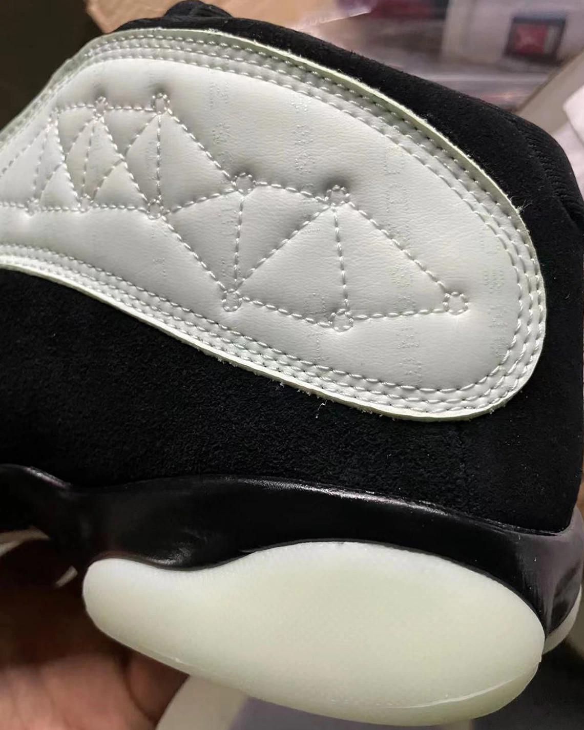 L' Air Jordan 13 Low "Barely Green" présente un tout nouveau motif de fossettes.