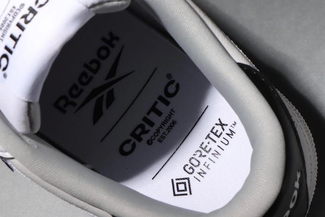 CRITIC et Reebok sur une Club C 85 en GORE-TEX INFINIUM CRITIC et Reebok sur une Club C 85 en GORE-TEX INFINIUM