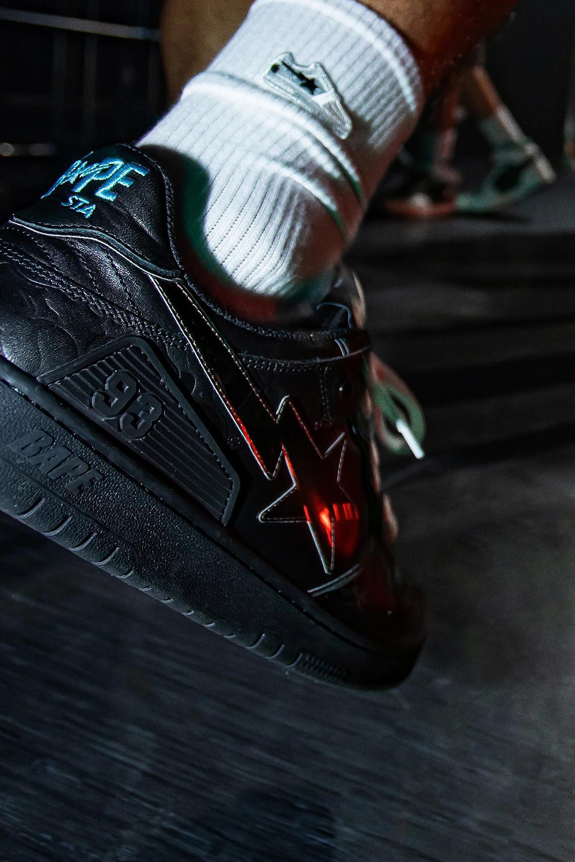 La SK8 STA de BAPE mélange luxe et rue avec le pack "Hybrid Forces". La SK8 STA de BAPE mélange luxe et rue avec le pack "Hybrid Forces".