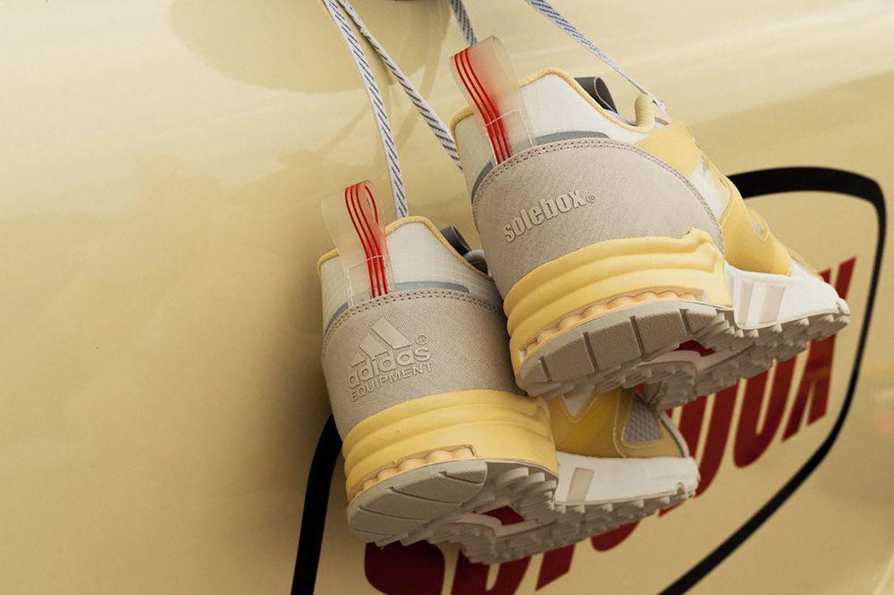 La collaboration entre Solebox et le prototype adidas EQT s'inspire des costumes de course vintage.