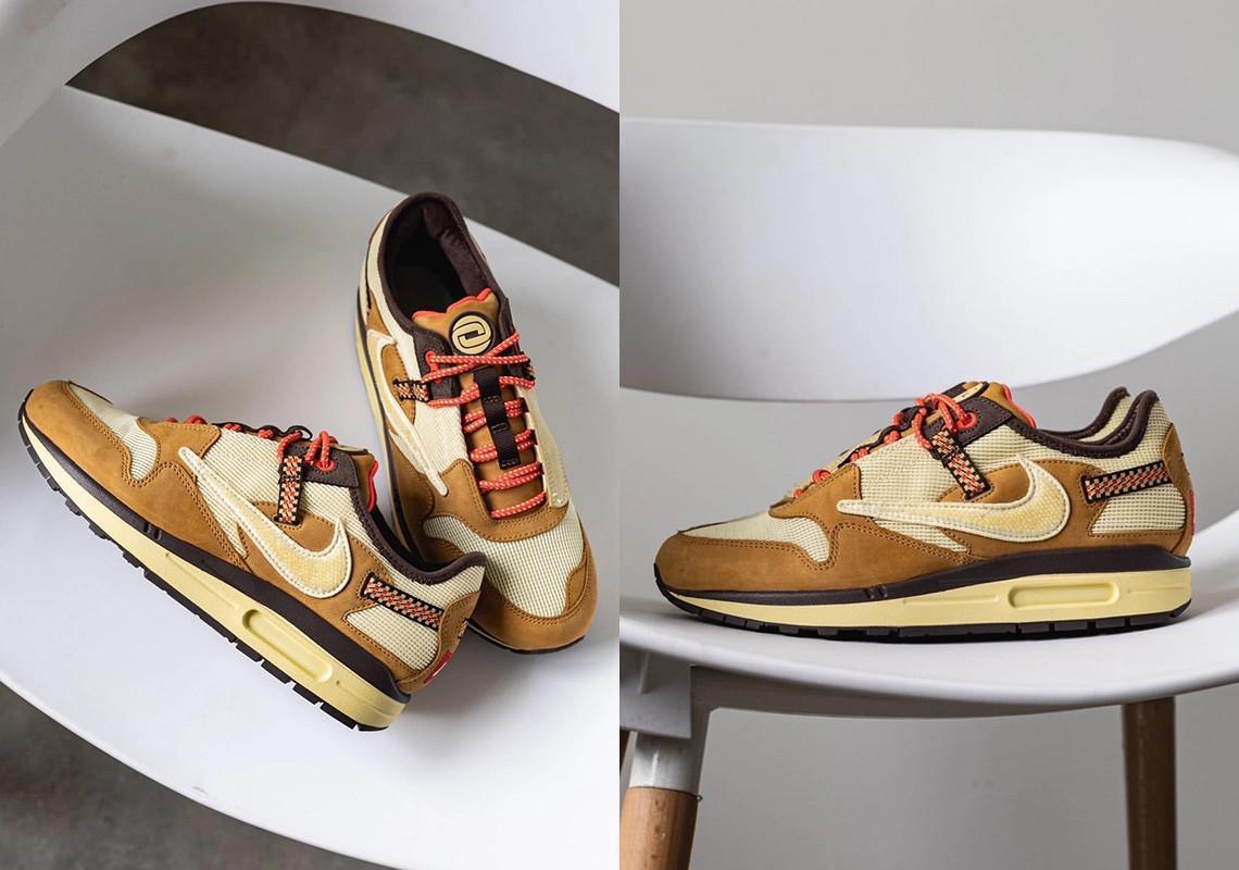 La Travis Scott x Nike Air Max 1 apparaît dans un nouveau coloris avant l'Astroweek. La Travis Scott x Nike Air Max 1 apparaît dans un nouveau coloris avant l'Astroweek.