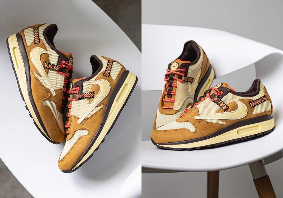 La Travis Scott x Nike Air Max 1 apparaît dans un nouveau coloris avant l'Astroweek. La Travis Scott x Nike Air Max 1 apparaît dans un nouveau coloris avant l'Astroweek.