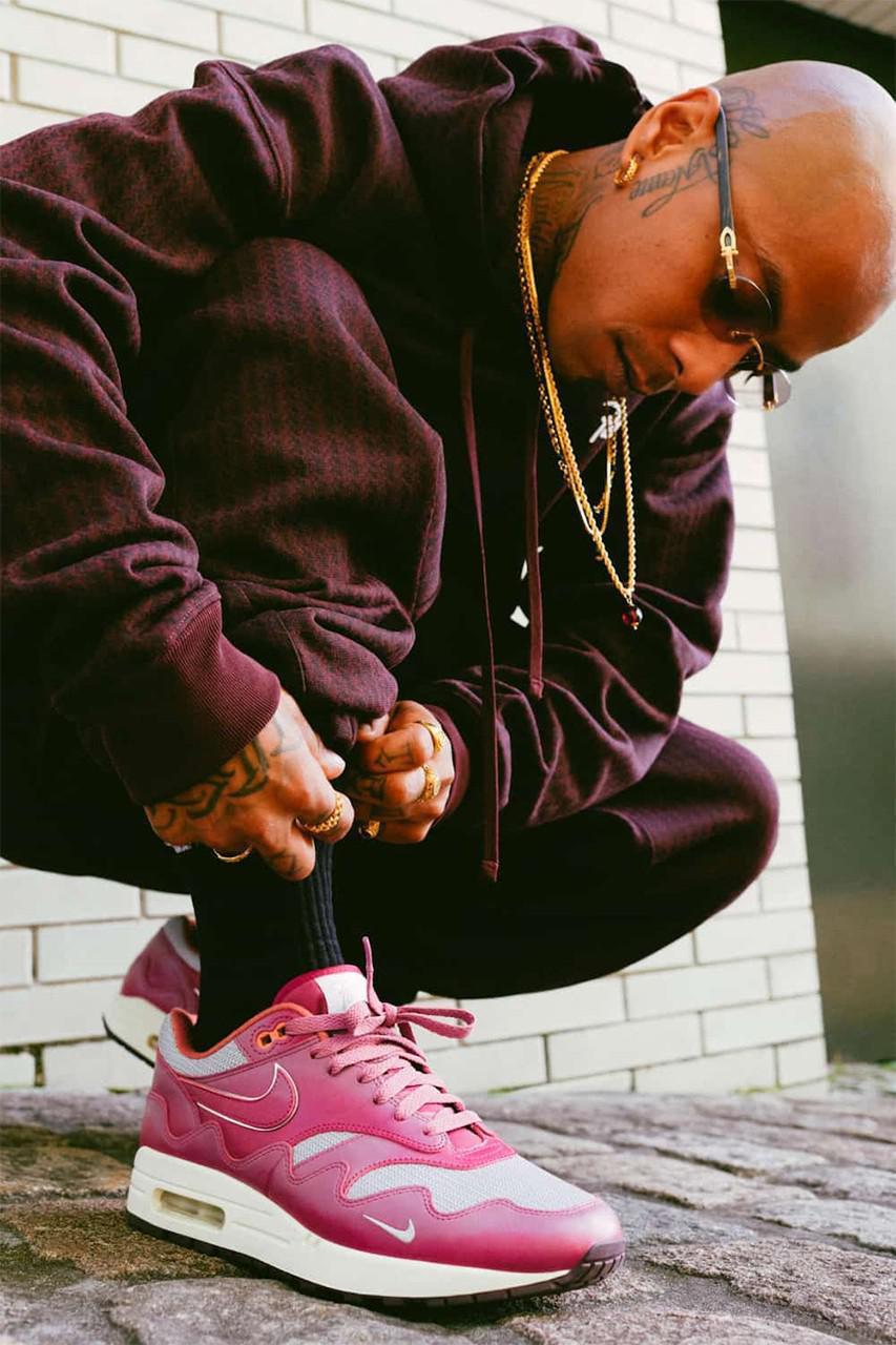 Patta annonce la date de sortie de la Nike Air Max 1 "Rush Maroon".