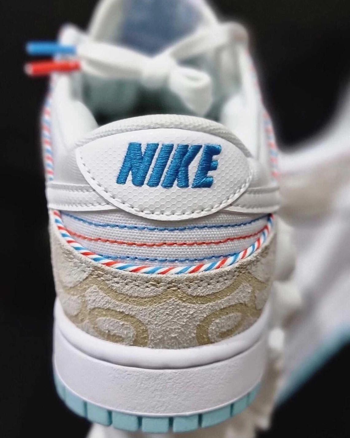 La Nike Dunk Low "Barber Shop" apparaît dans une autre couleur grise. La Nike Dunk Low "Barber Shop" apparaît dans une autre couleur grise.