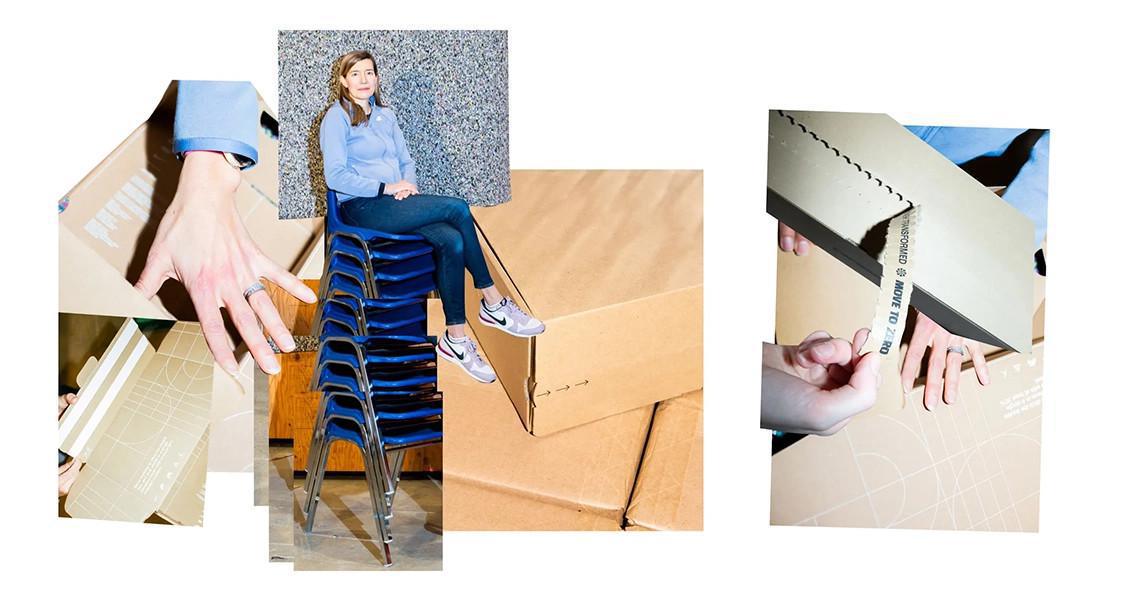 Nike présente One Box, une boîte d'expédition qui sert également de boîte à chaussures. Nike présente One Box, une boîte d'expédition qui sert également de boîte à chaussures.