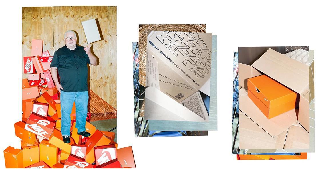 Nike présente One Box, une boîte d'expédition qui sert également de boîte à chaussures. Nike présente One Box, une boîte d'expédition qui sert également de boîte à chaussures.