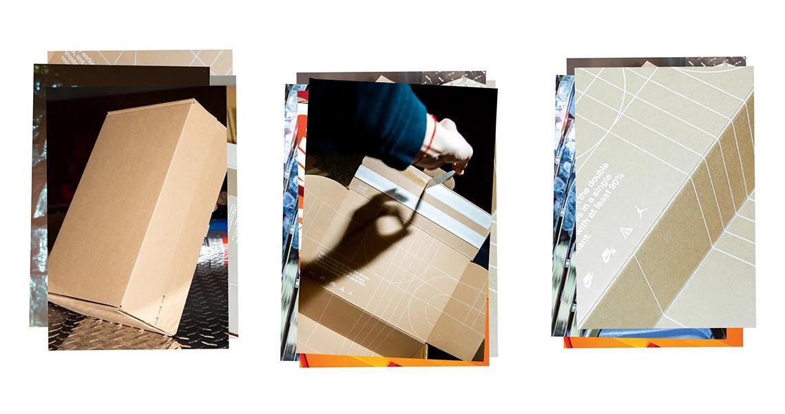 Nike présente One Box, une boîte d'expédition qui sert également de boîte à chaussures.