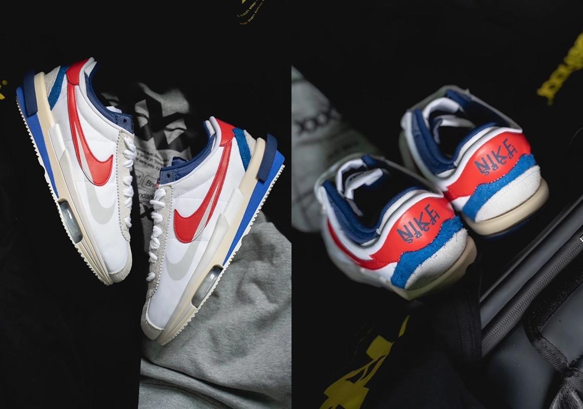 Regard détaillé sur le sacai x Nike Cortez