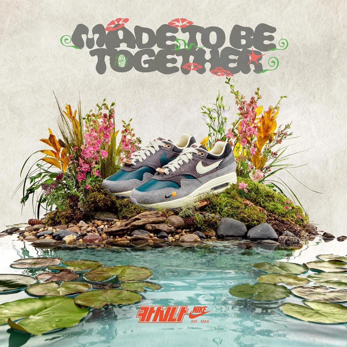 Kasina x Nike Air Max 1 "Made To Be Together" dont la sortie est prévue en juin