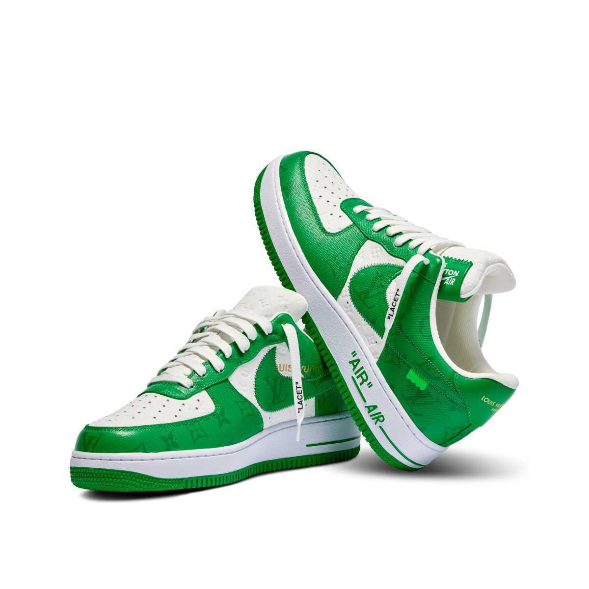 NIKE Air Force 1 x Louis Vuitton White Green NIKE Air Force 1 x Louis Vuitton White Green