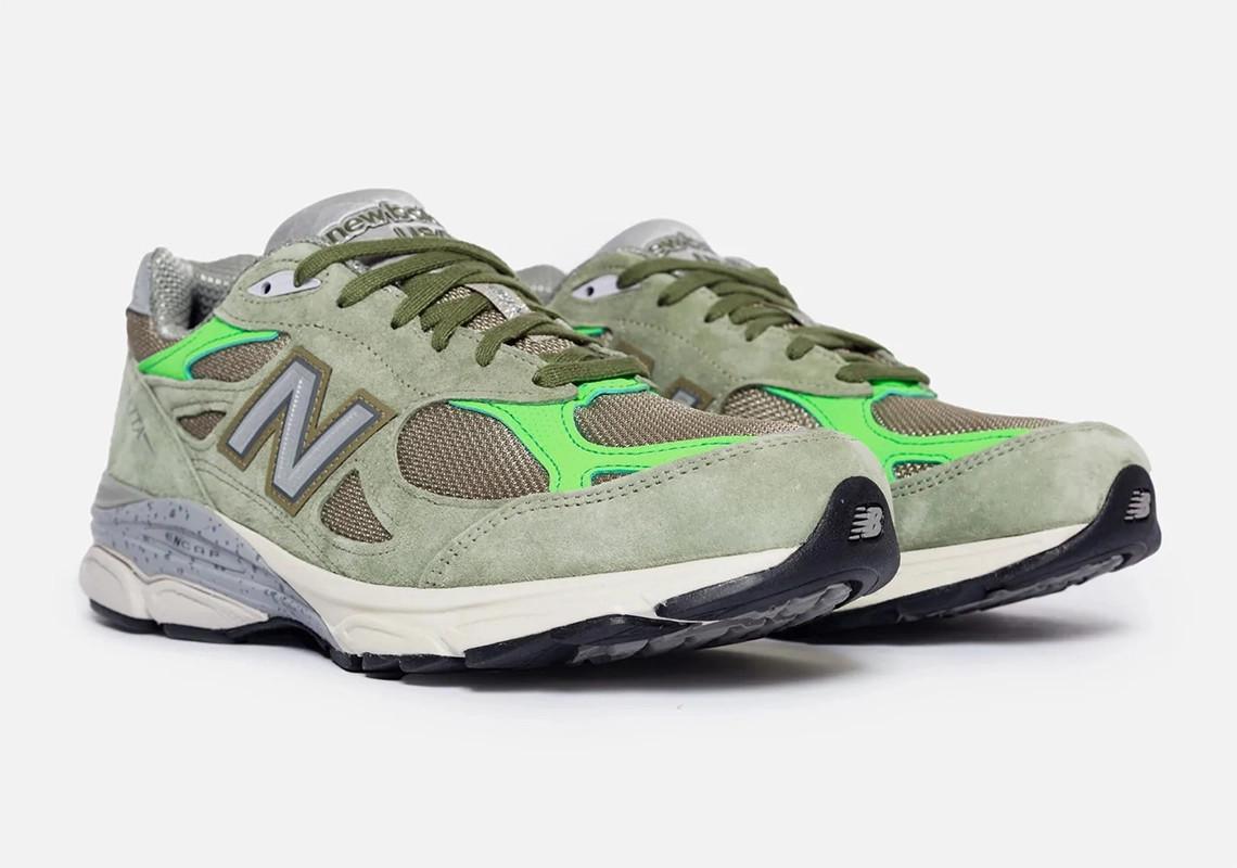 Le modèle Patta x New Balance 990v3 "Olive" Le modèle Patta x New Balance 990v3 "Olive"