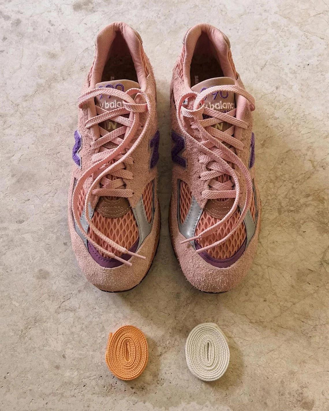 Aperçu détaillé de la collaboration de Salehe Bembury avec New Balance 990v2 Aperçu détaillé de la collaboration de Salehe Bembury avec New Balance 990v2