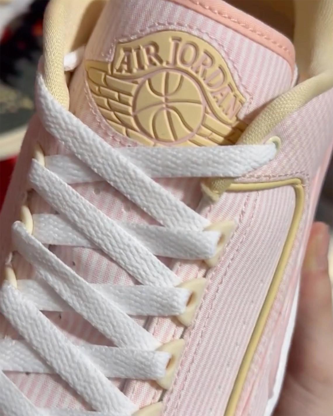 L'Air Jordan 2 Low Craft "Atmosphere" présente des motifs seersucker
