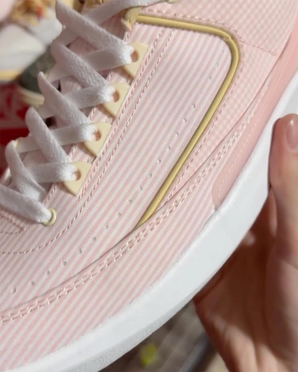 L'Air Jordan 2 Low Craft "Atmosphere" présente des motifs seersucker