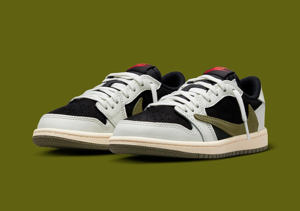 Images officielles du Travis Scott x Air Jordan 1 Low OG "Olive" (PS/TD) Images officielles du Travis Scott x Air Jordan 1 Low OG "Olive" (PS/TD)