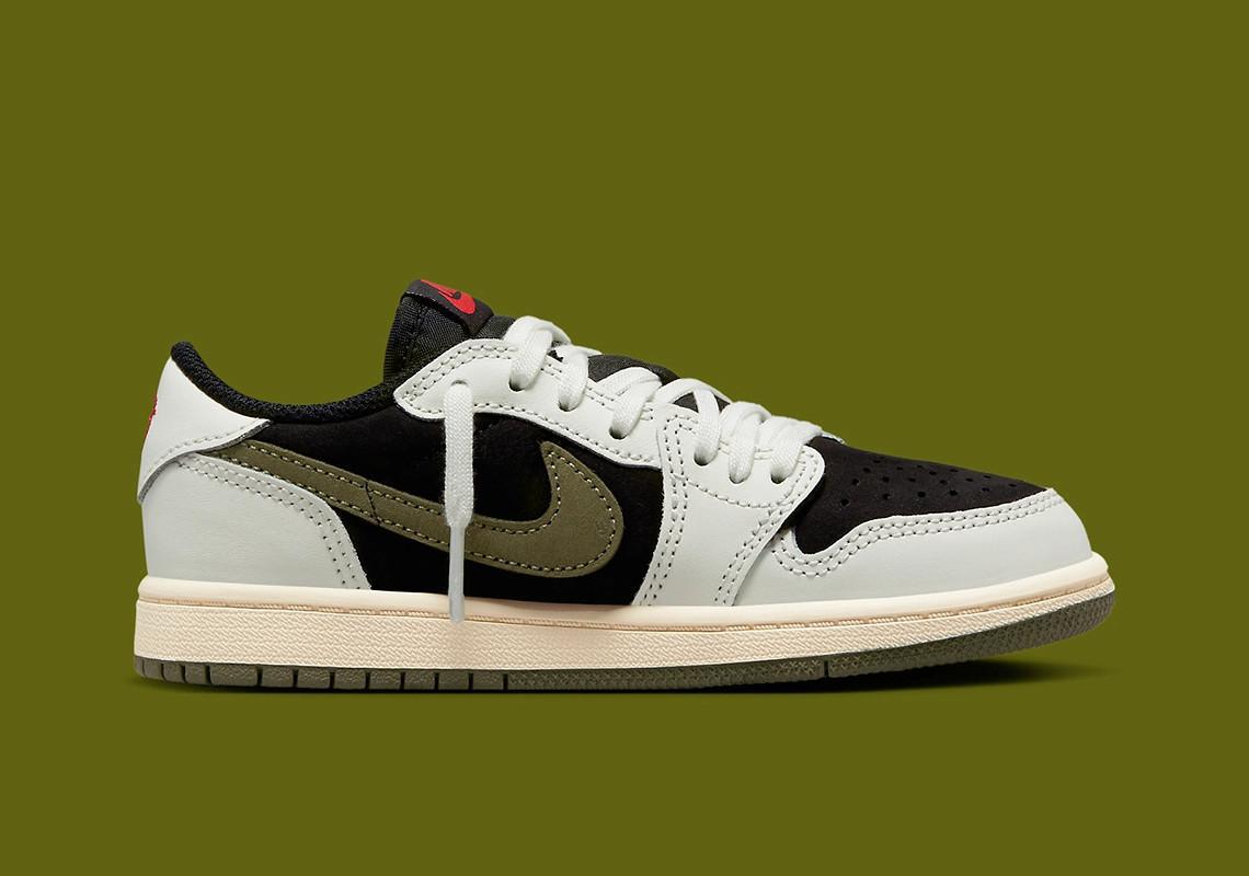 Images officielles du Travis Scott x Air Jordan 1 Low OG "Olive" (PS/TD) Images officielles du Travis Scott x Air Jordan 1 Low OG "Olive" (PS/TD)