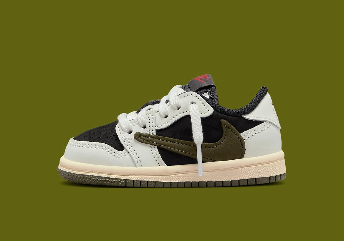 Images officielles du Travis Scott x Air Jordan 1 Low OG "Olive" (PS/TD) Images officielles du Travis Scott x Air Jordan 1 Low OG "Olive" (PS/TD)