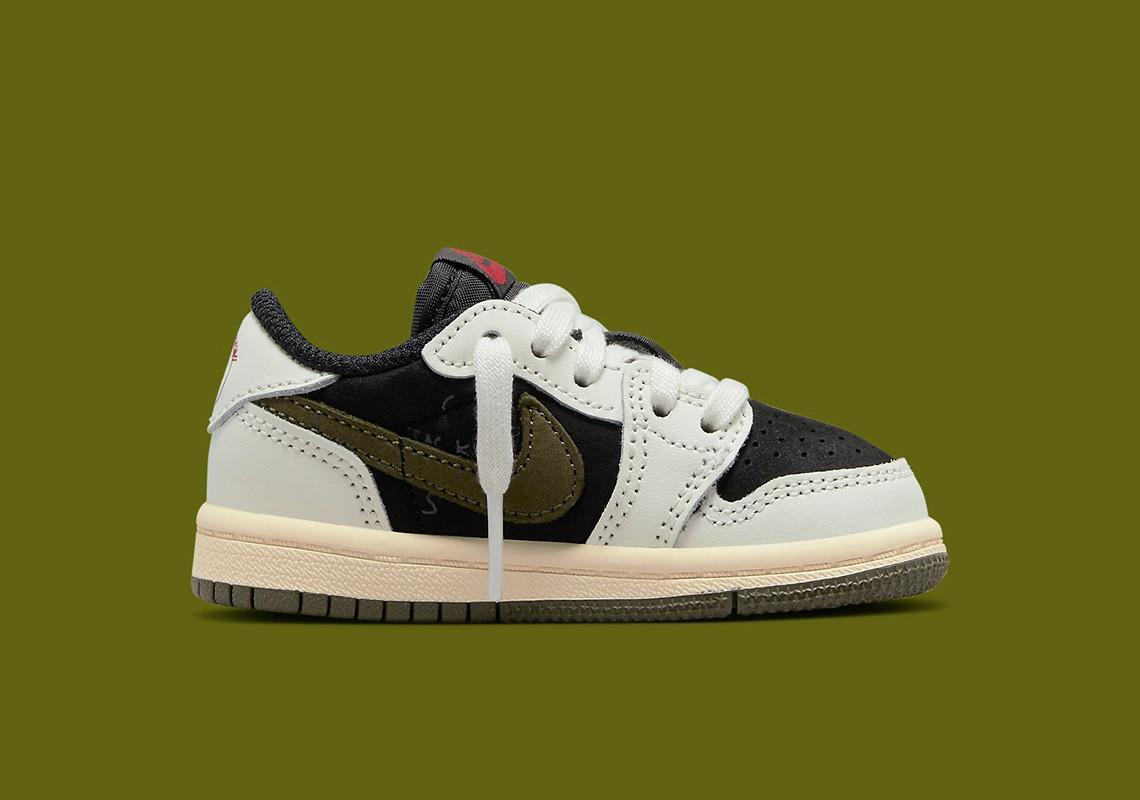 Images officielles du Travis Scott x Air Jordan 1 Low OG "Olive" (PS/TD) Images officielles du Travis Scott x Air Jordan 1 Low OG "Olive" (PS/TD)