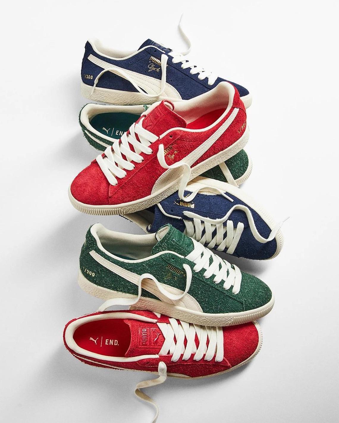 END. x Suedes participent à leur collaboration très limitée avec Puma Clyde. END. x Suedes participent à leur collaboration très limitée avec Puma Clyde.