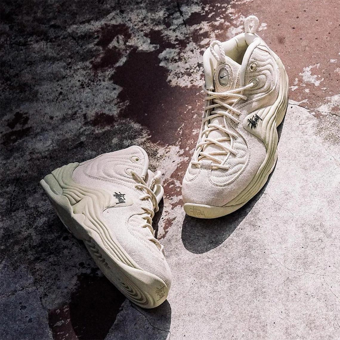 Stussy x Nike Air Penny 2 apparaît dans sa quatrième version "Fossil".