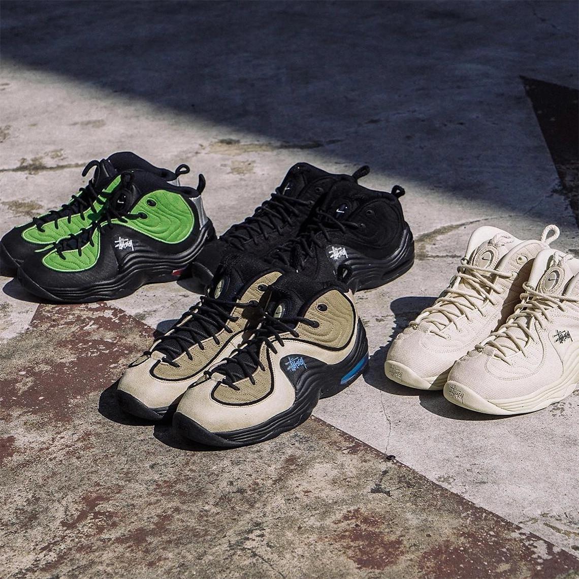 Stussy x Nike Air Penny 2 apparaît dans sa quatrième version "Fossil".