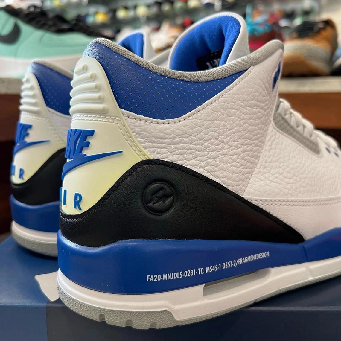 Gros plan sur l'échantillon inédit fragment design x Air Jordan 3 Gros plan sur l'échantillon inédit fragment design x Air Jordan 3