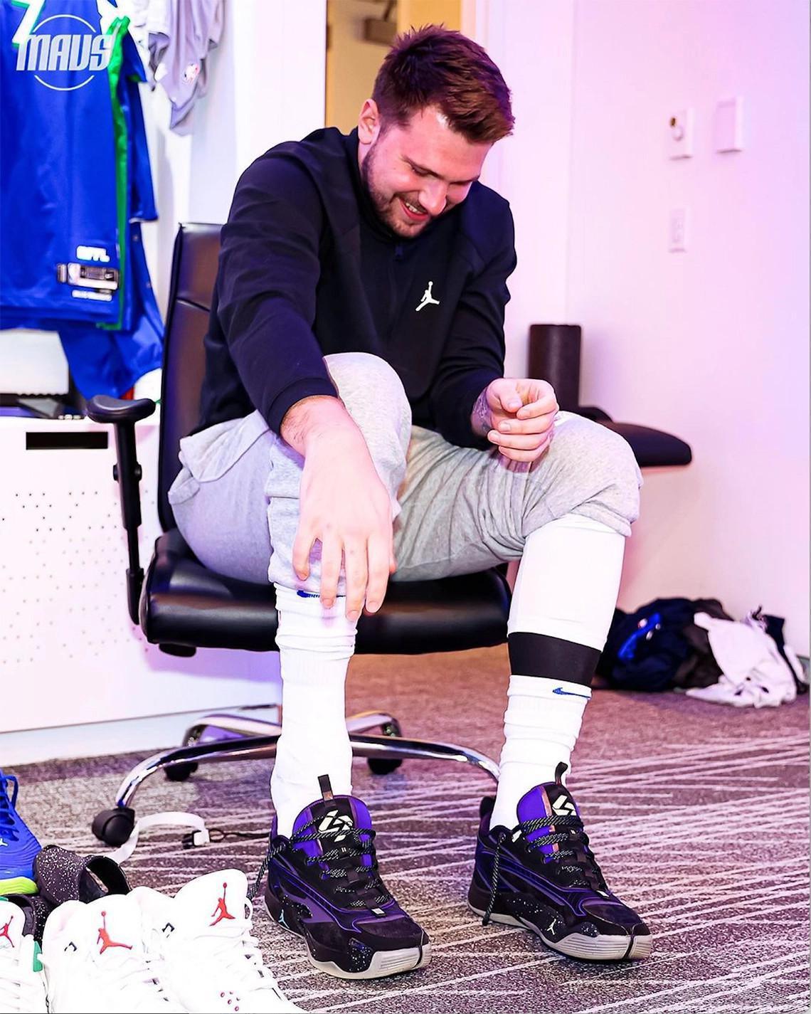 Luka Doncic présente la Jordan Luka 2 sur le terrain Luka Doncic présente la Jordan Luka 2 sur le terrain