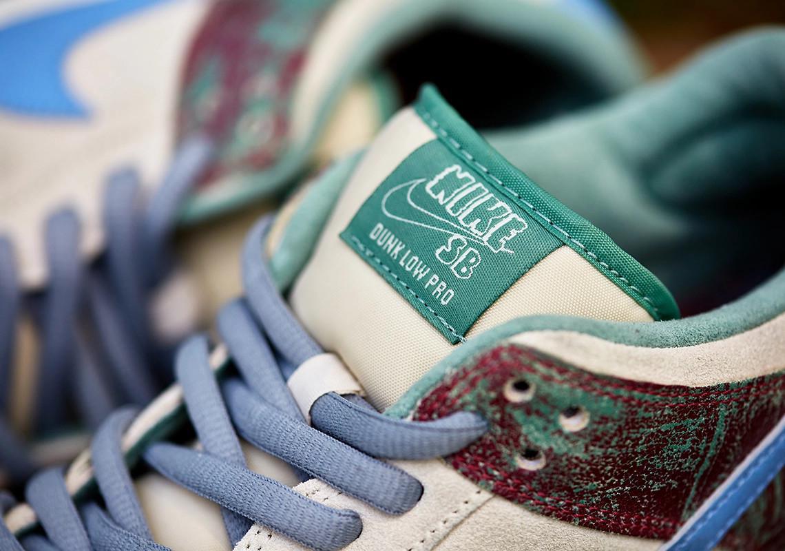 Regard détaillé sur le Crenshaw Skate Club x Nike SB Dunk Low