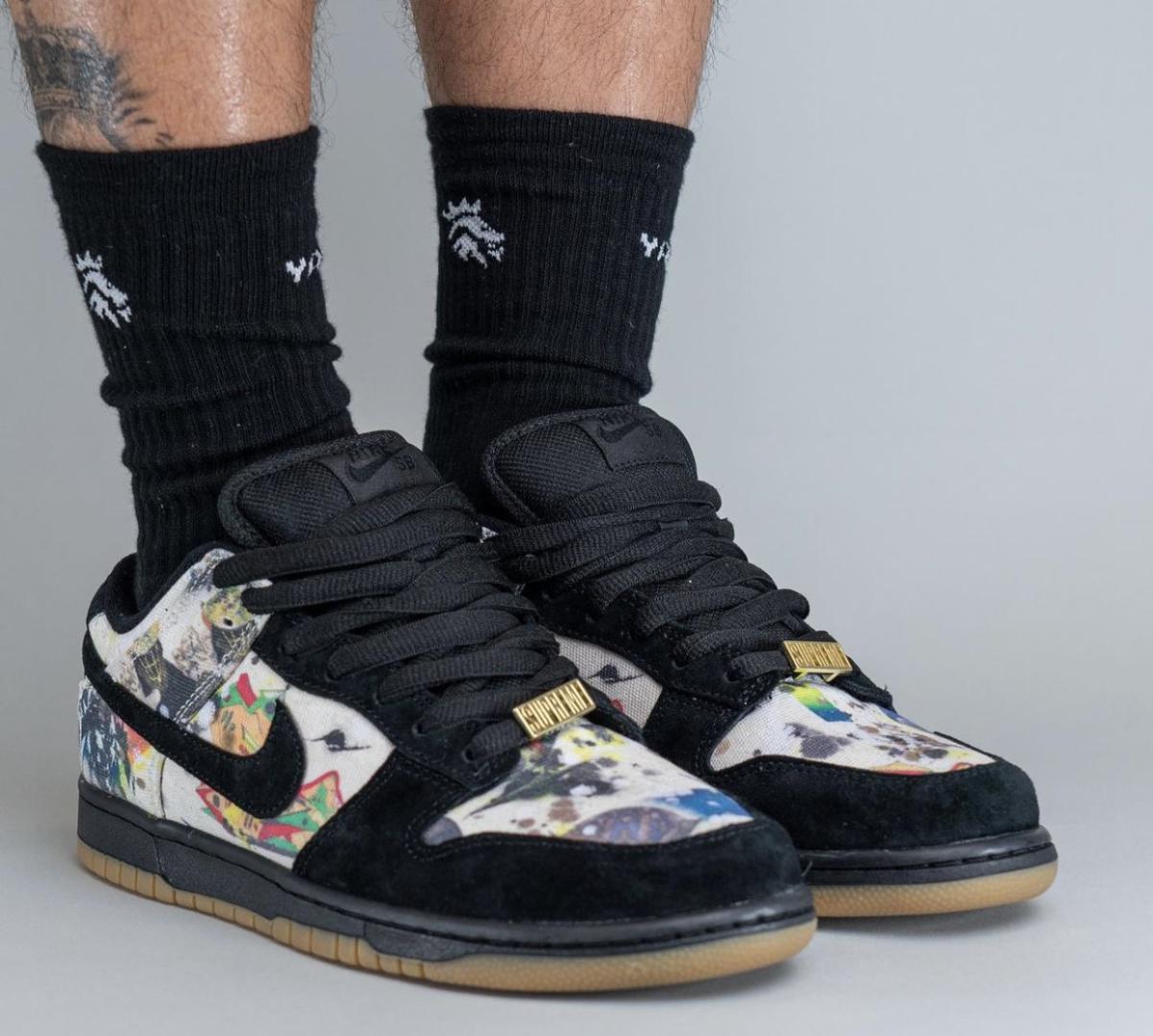 Supreme x Nike SB Dunk Low "Rammellzee" sortie le 31 août Supreme x Nike SB Dunk Low "Rammellzee" sortie le 31 août