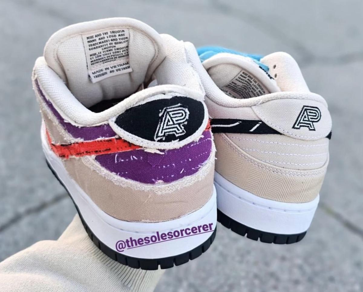 Albino & Preto x Nike SB Dunk Low avec empeigne déchirable Albino & Preto x Nike SB Dunk Low avec empeigne déchirable