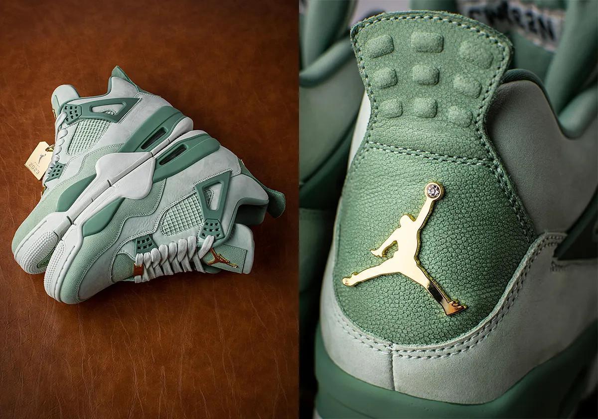 Air Jordan 4 "First Class" sertie de diamants et fabriquée exclusivement pour les athlètes de la WNBA Air Jordan 4 "First Class" sertie de diamants et fabriquée exclusivement pour les athlètes de la WNBA