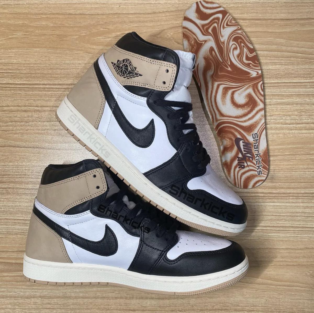 Revue de détail de l'Air Jordan 1 "Latte" Revue de détail de l'Air Jordan 1 "Latte"