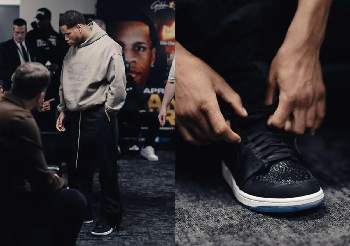 Jordan Brand a offert à Devin Haney un Air Jordan 1 PE pour le grand combat Jordan Brand a offert à Devin Haney un Air Jordan 1 PE pour le grand combat