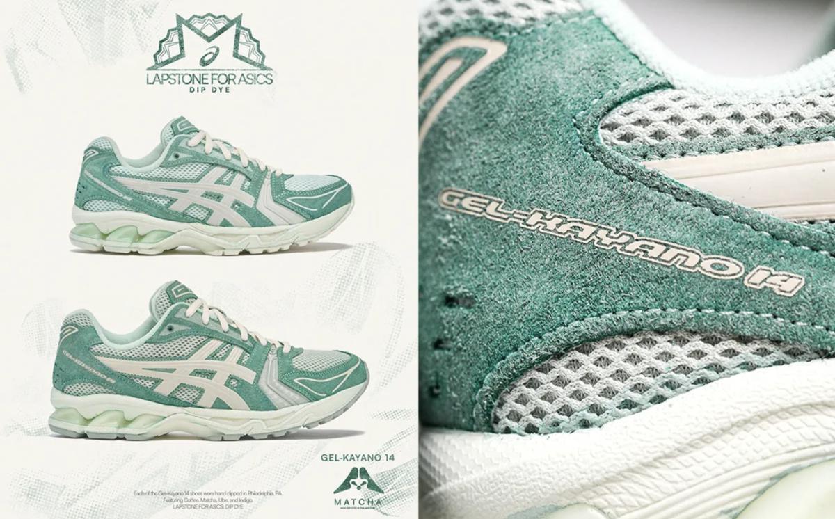 Lapstone & Hammer poursuivent le voyage ASICS Dip-Dye avec du café, du Matcha et de l'Ube Lapstone & Hammer poursuivent le voyage ASICS Dip-Dye avec du café, du Matcha et de l'Ube