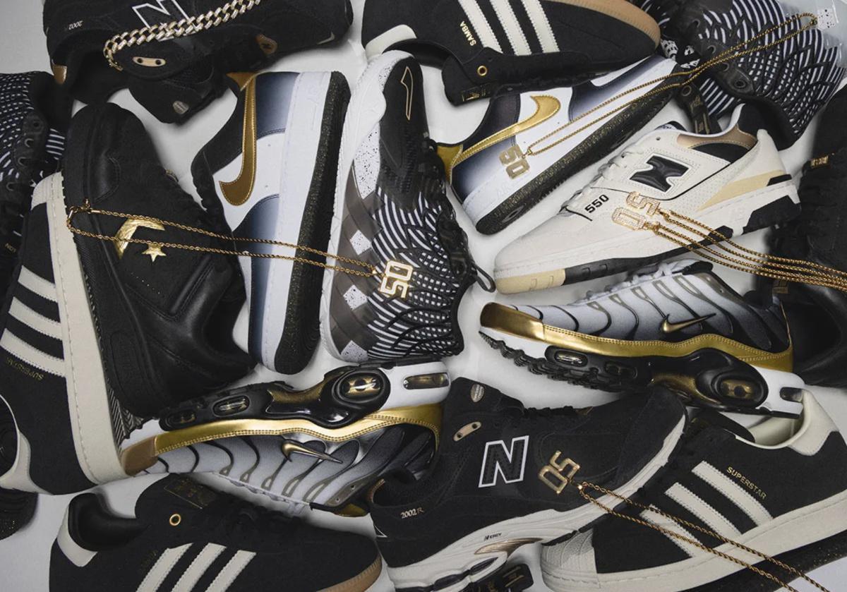 Foot Locker célèbre son 50e anniversaire avec une vaste collection de cinq marques de baskets exclusives. Foot Locker célèbre son 50e anniversaire avec une vaste collection de cinq marques de baskets exclusives.