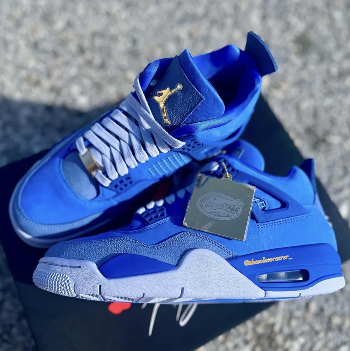 Un regard plus attentif sur l'Air Jordan 4 « Florida Gators » PE Un regard plus attentif sur l'Air Jordan 4 « Florida Gators » PE