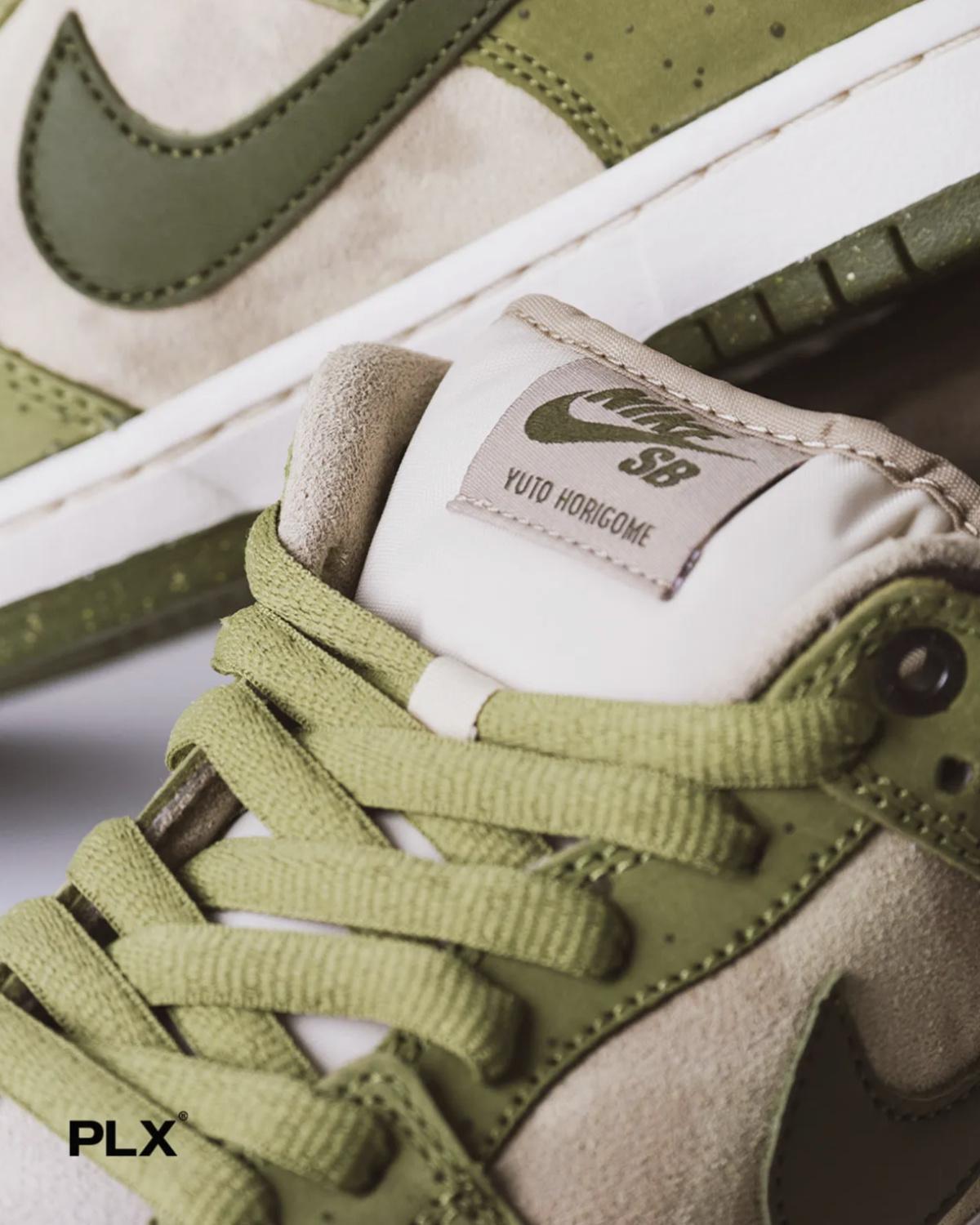 La Nike SB Dunk Low « Asparagus » de Yuto Horigome sera disponible le 5 avril.